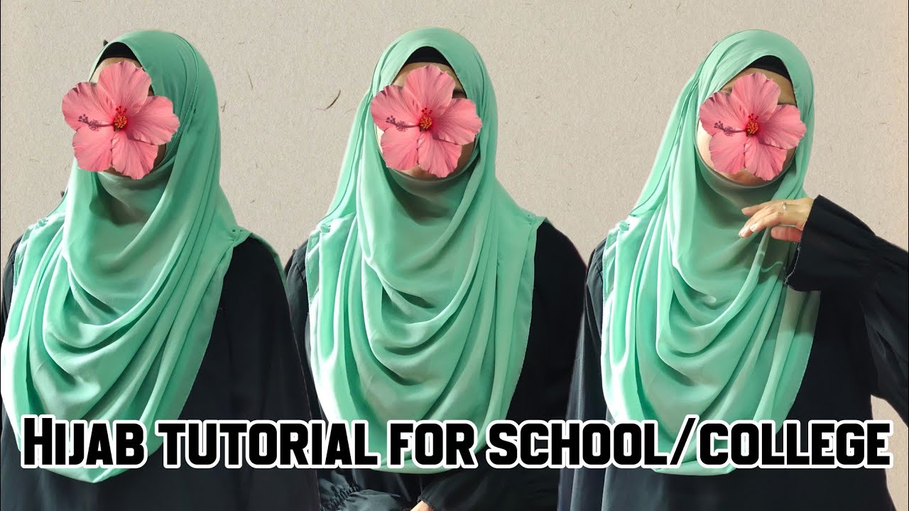 Easy hijab tutorial for school/college 🌻|| hijab tutorial || Full coverage Hijab tutorial #andrast 