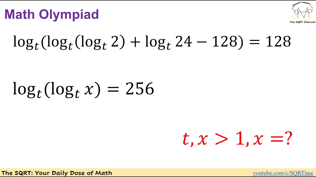 Math Olympiad | Algebra | Equation | Tricky Math | Fraction | Exponent | Logarithm