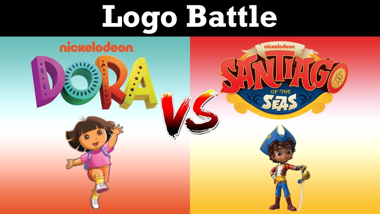 Dora the Explorer VS Santiago of the Seas - Logo Battle