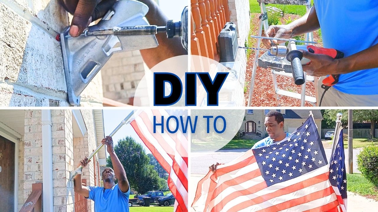 How to Install a Flag Pole Kit *Tips for Brick* | DIY Power Couple