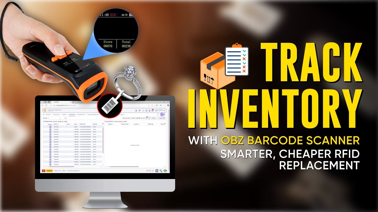 Inventory Tracking with OBZ Barcode Scanner | Cloud-Based Jewelry Software