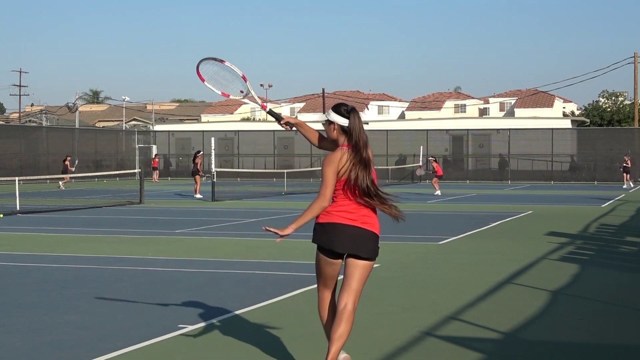 Garden Grove High School Girls Tennis v Portola CIF Round 1 (Nov 6 2019) Angle 2