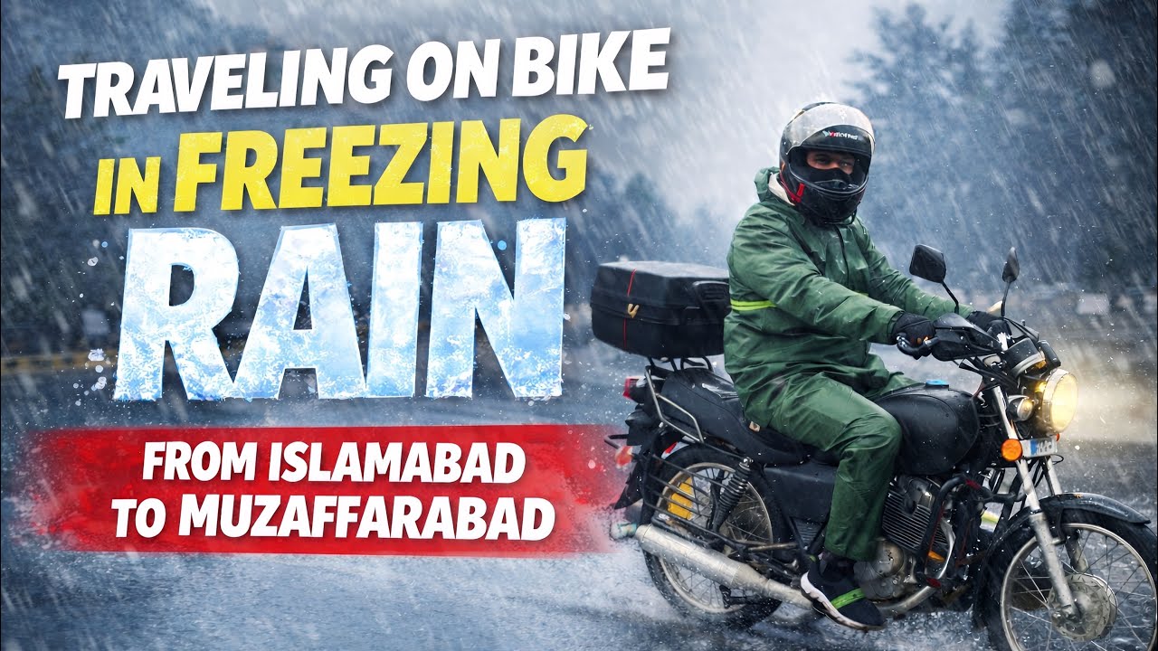 Freezing Rain | Bike Ride | Islamabad to Muzaffarabad & Ghari Habibullah Chapli Kabab | Kashmir