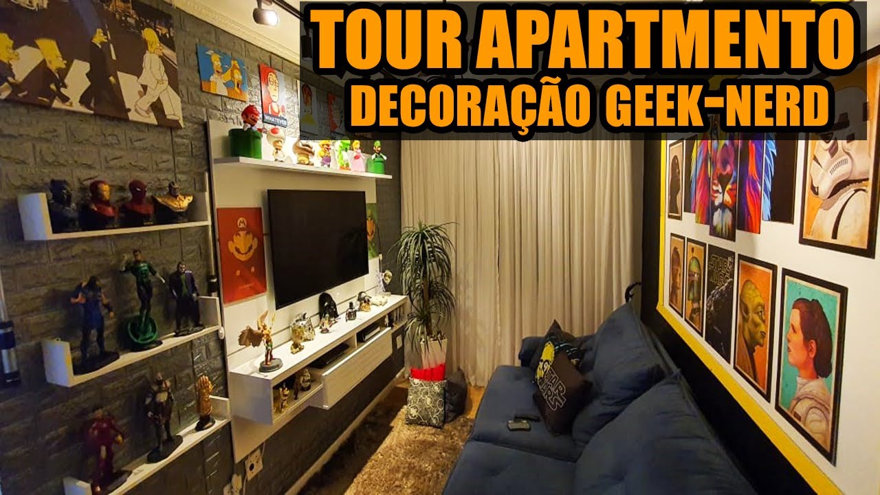 TOUR pelo meu apartamento - projeto decoração GEEK/NERD | On Jack eu tô?