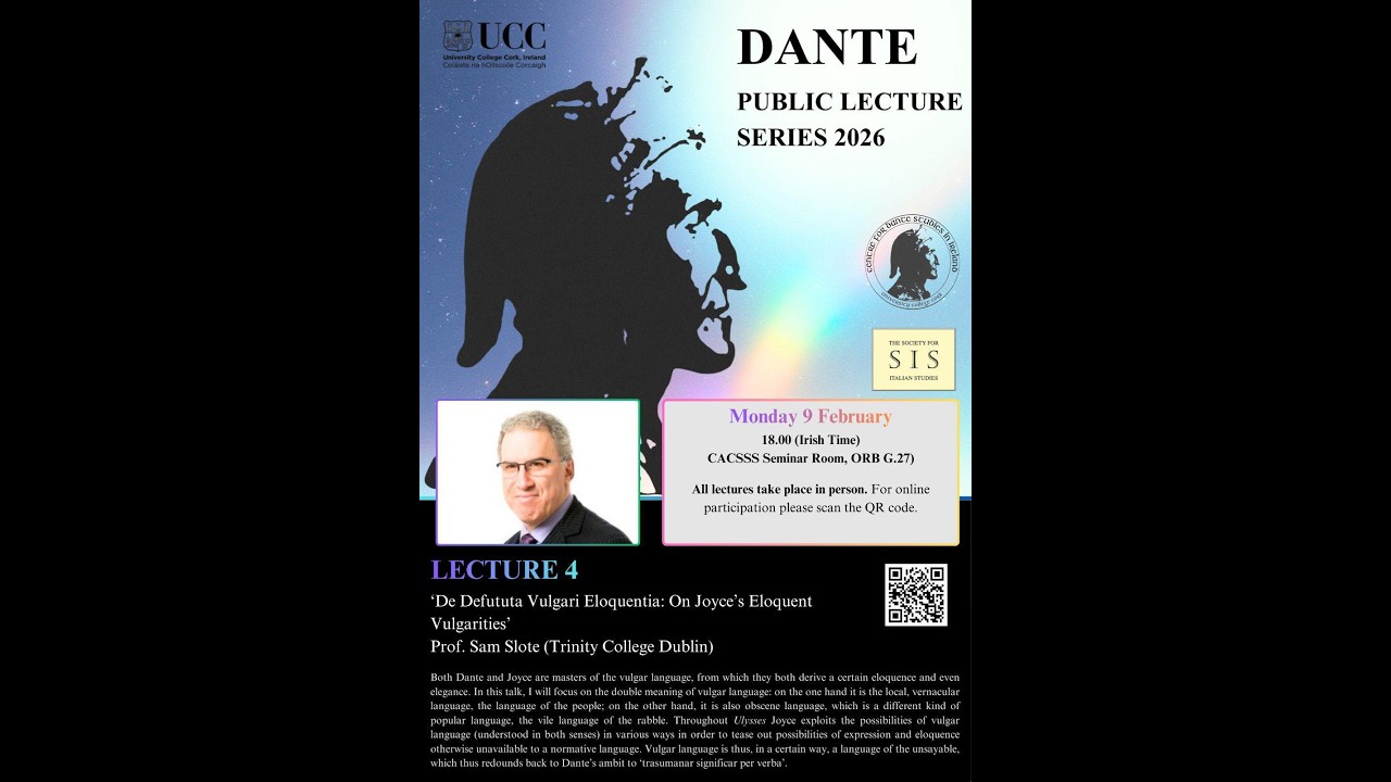 2026 Dante Public Lecture IV: Prof. Sam Slote (Trinity College Dublin)