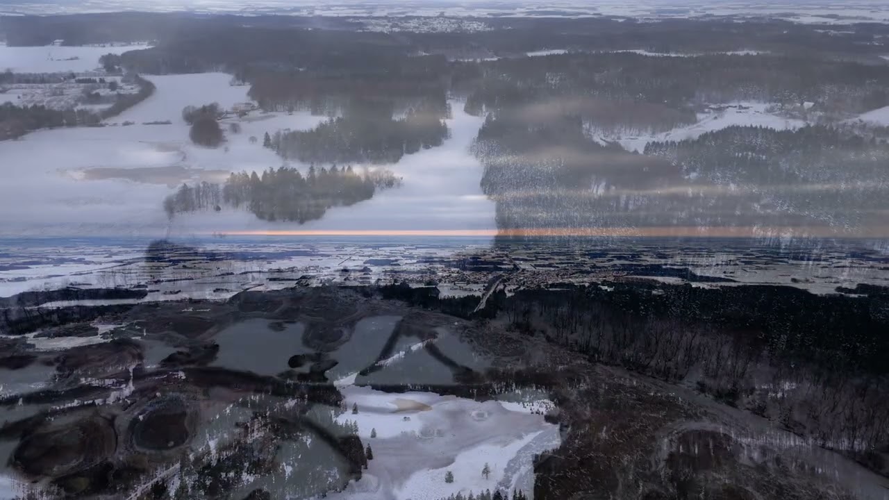 Nordic frozen lakes and forests 4K cinematic video