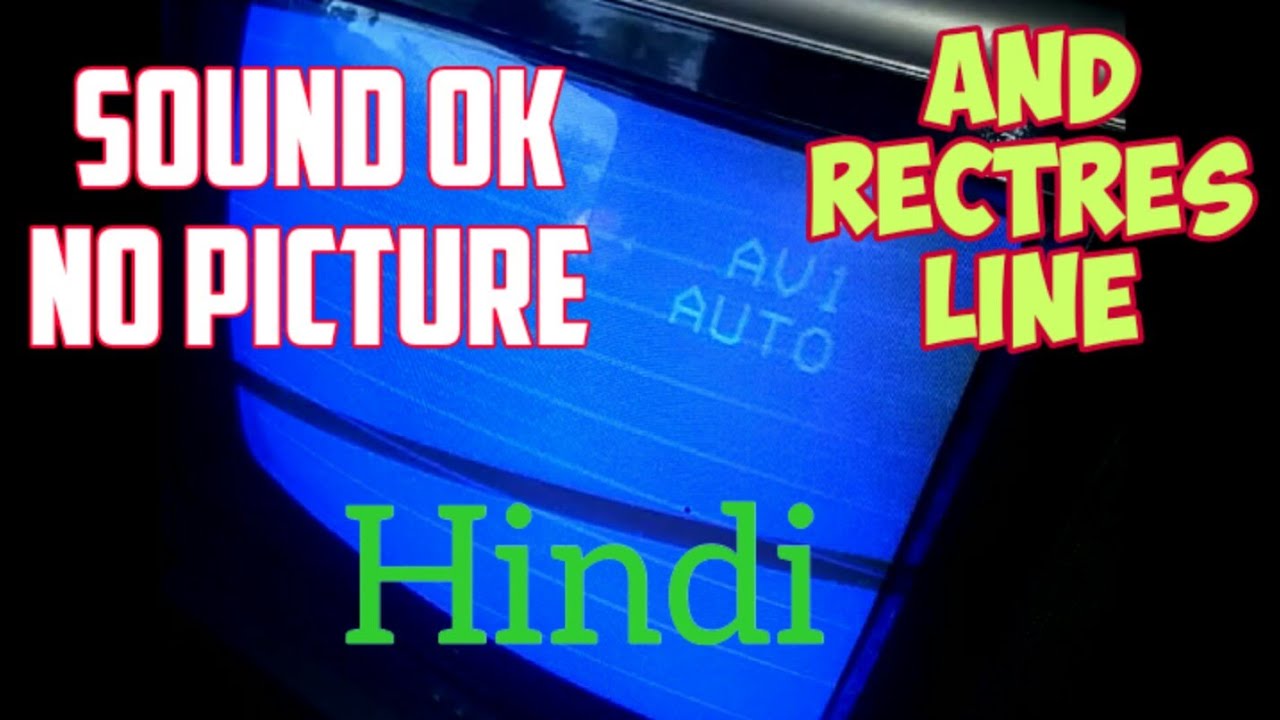 Blue Rectres line in crt TV.