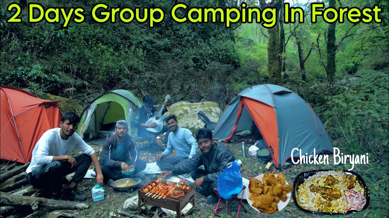 2 Days Group Camping In Deep Forest | Night Camping in Dangerous Forest | @Tejas Camping