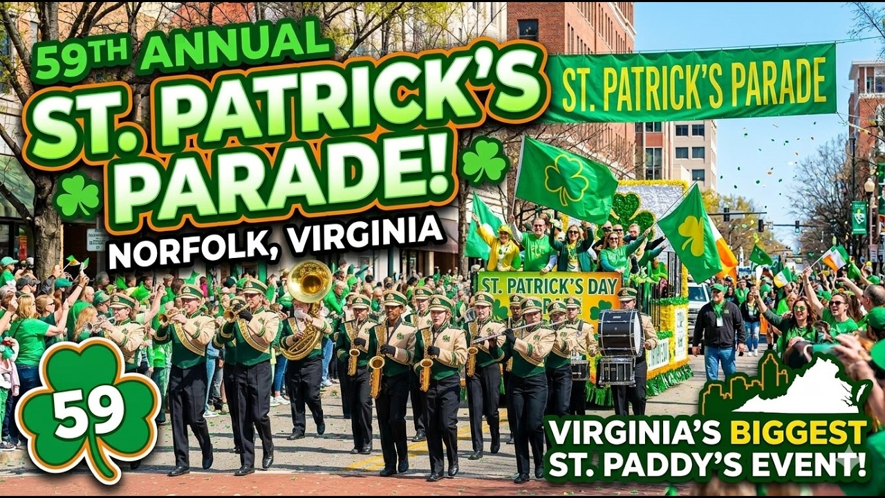 Norfolk’s MASSIVE St. Paddy’s Day Celebration! 🍀 59th Annual Parade