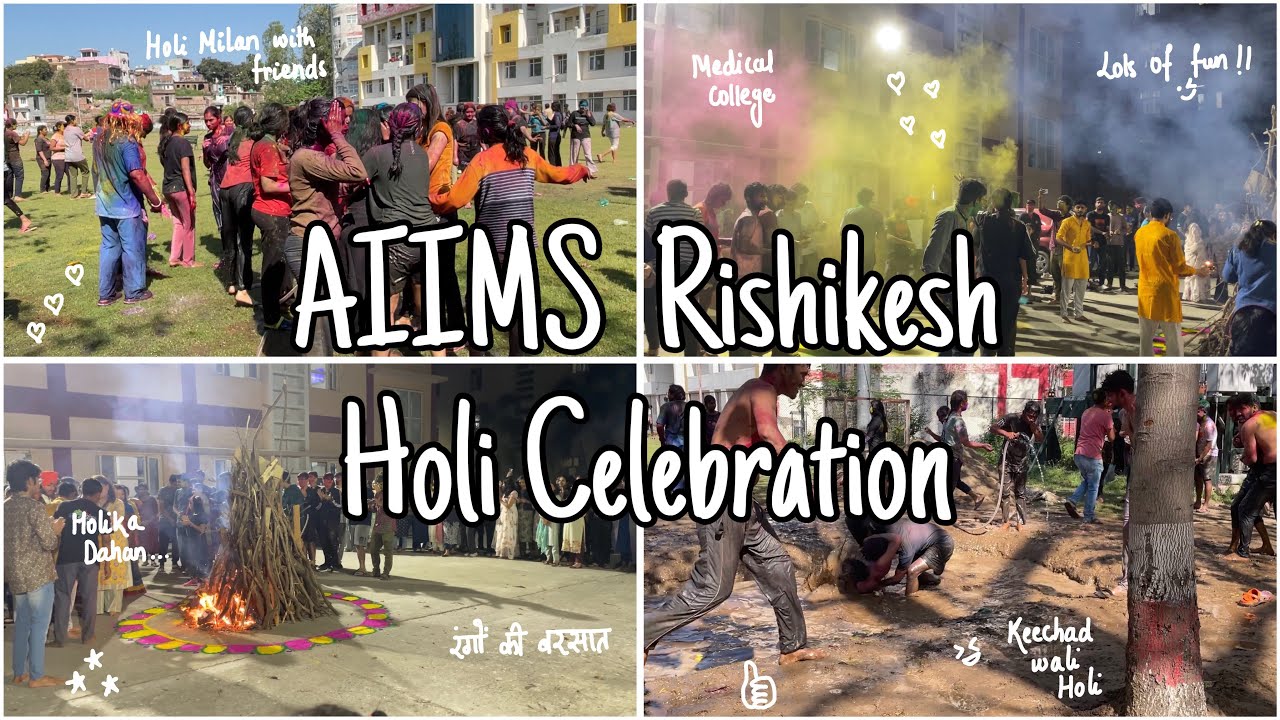 Celebrated Holi at AIIMS Rishikesh!!!