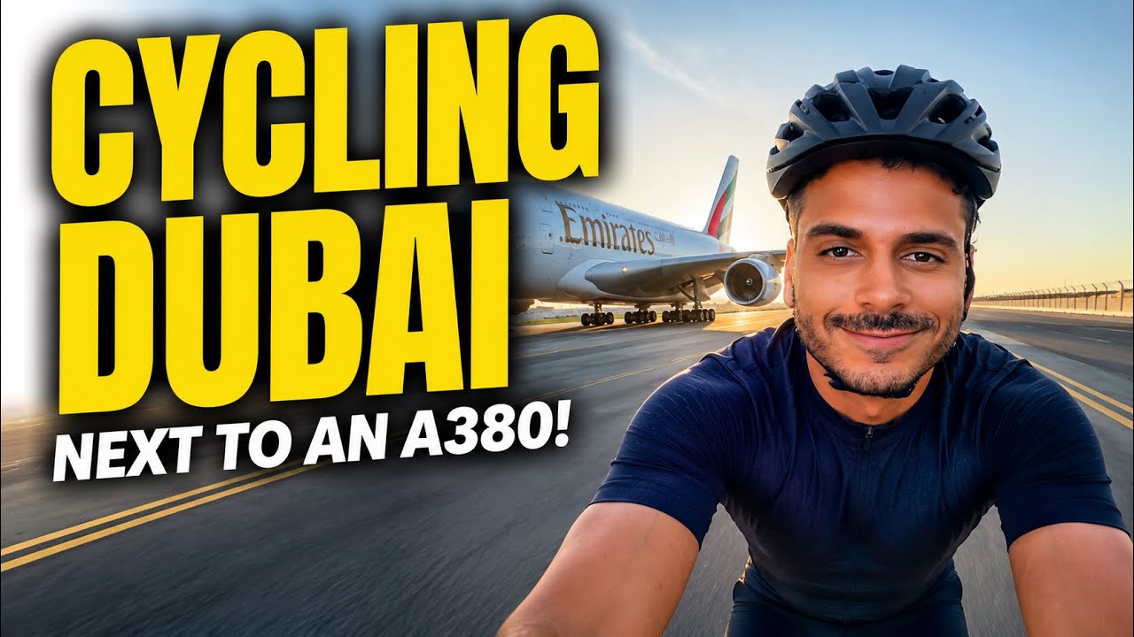 I Cycled Beside an Active Runway at Dubai Airport | Unreal Experience!