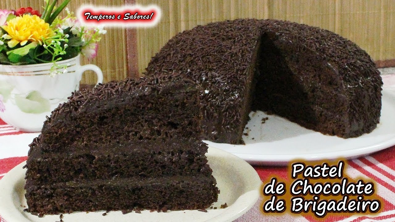 TORTA DE CHOCOLATE DE BRIGADEIRO HECHO EN LICUADORA, Puro chocolate
