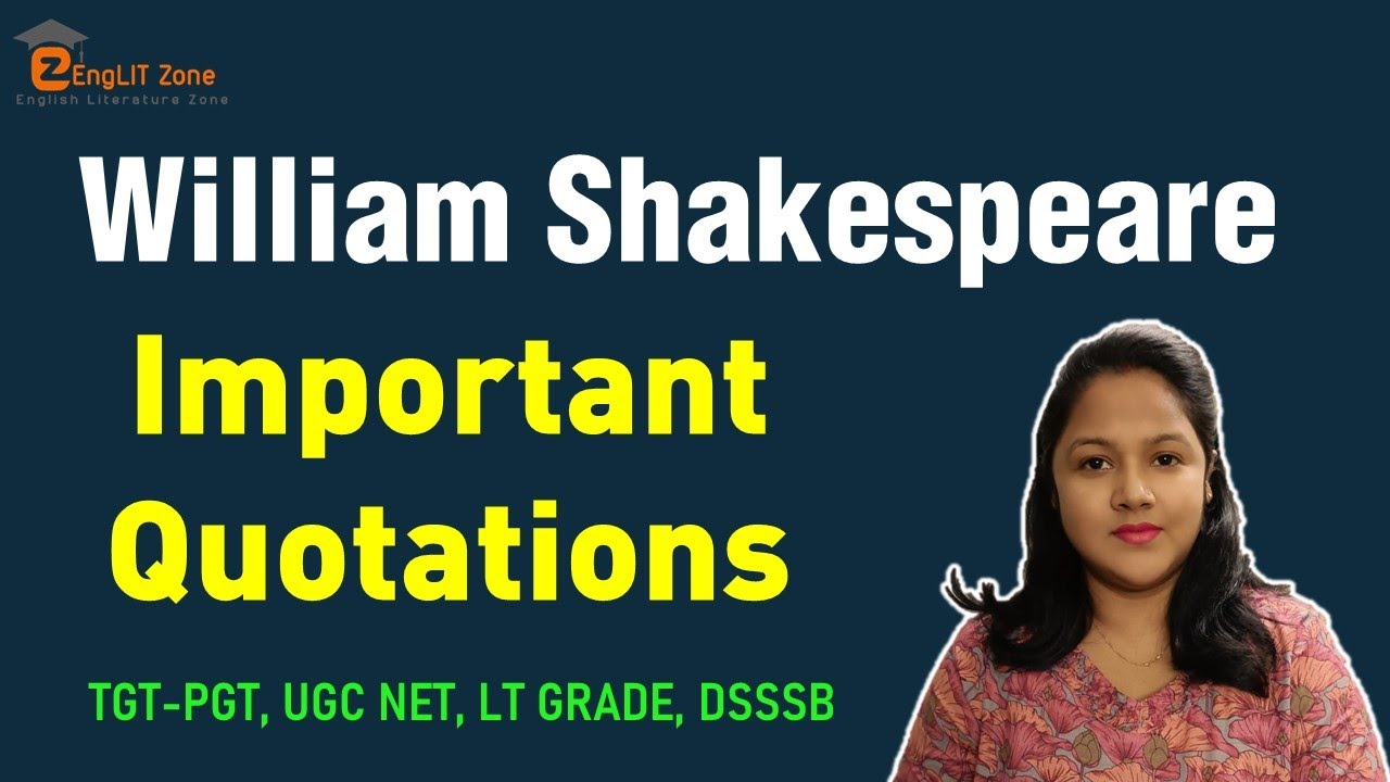 William Shakespeare Quotations || Important Quotations of Shakespeare || Exam Point Important Quotes