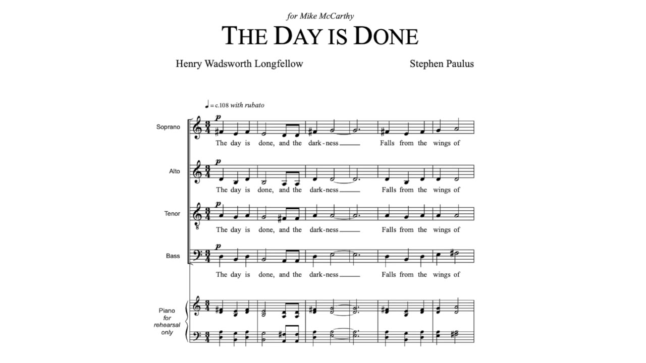 The Day is Done – Stephen Paulus