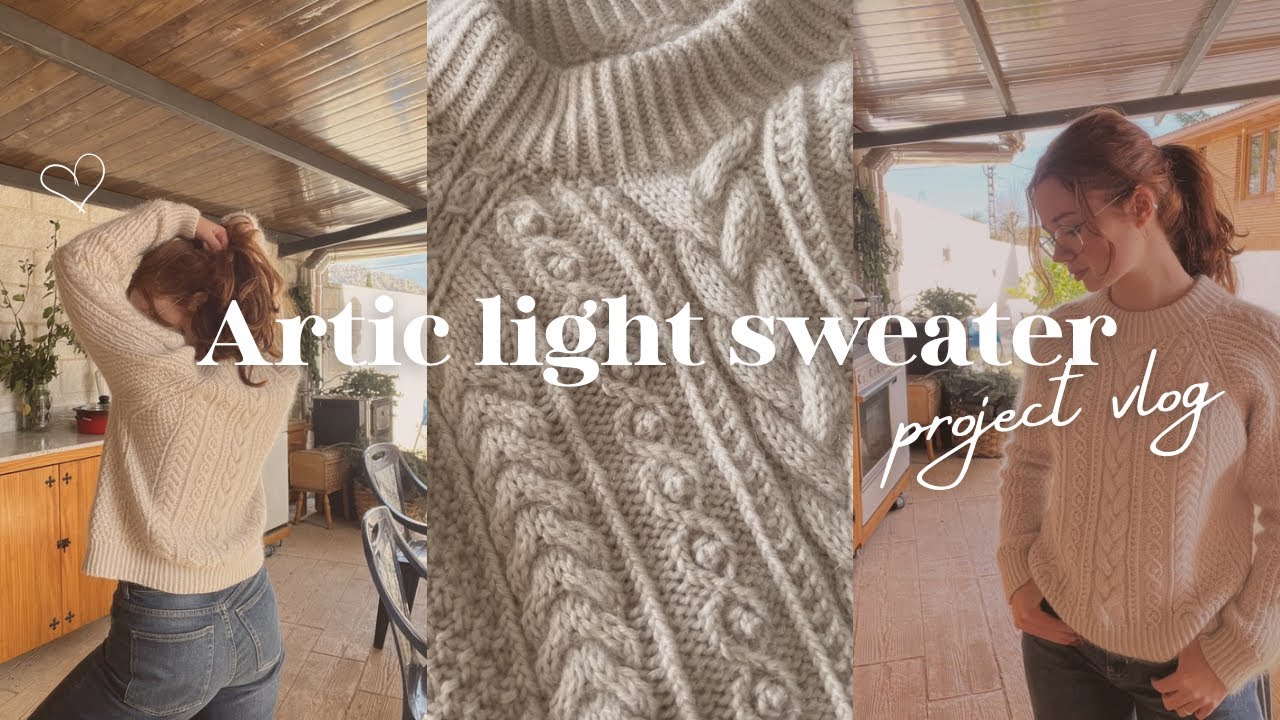 Knitting the Artic Light Sweater I Project Vlog🤍✨