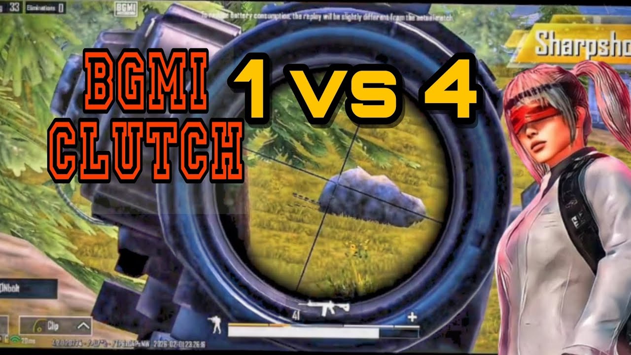 BGMI CLUTCH 1VS4 | insane kills watch till end 
