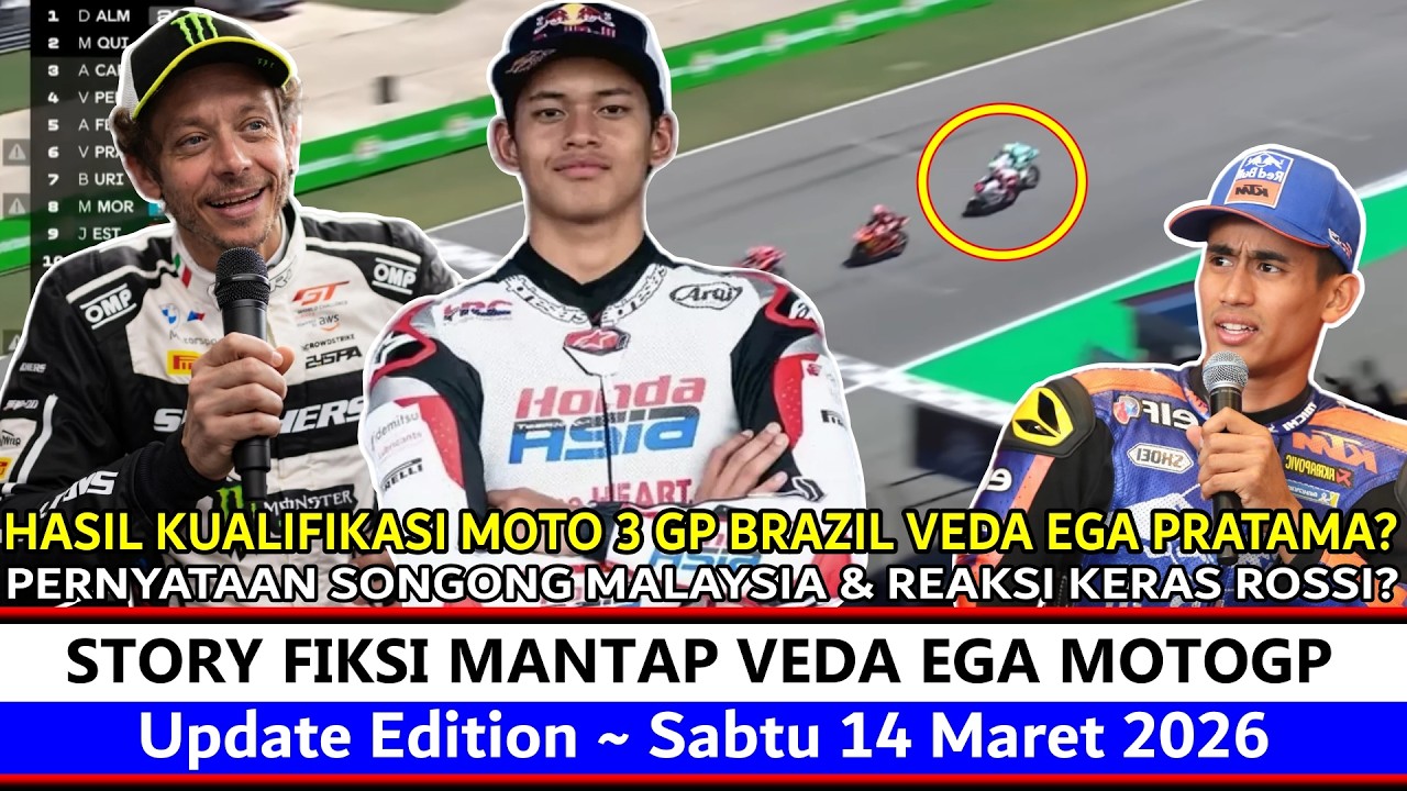 Bikin Se-Indonesia Bangga ‼️ Hasil Kualifikasi Moto3 GP Brazil Veda Ega~Reaksi Malaysia VR46 Really❓