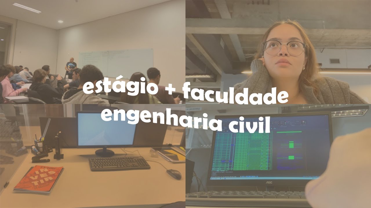 vlog: rotina de estágio + faculdade (engenharia civil) // julia.