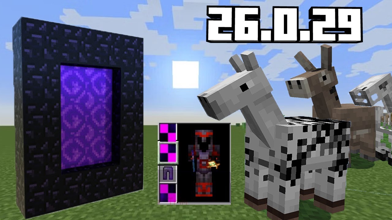 MEJORAS EN EL PORTAL DEL NETHER Y NUEVOS CABALLOS Minecraft 26.0.29
