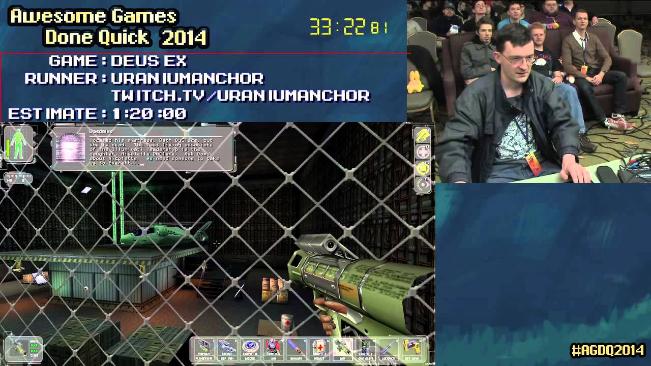 Deus Ex [PC] :: SPEED RUN (1:03:09) by UA #AGDQ 2014