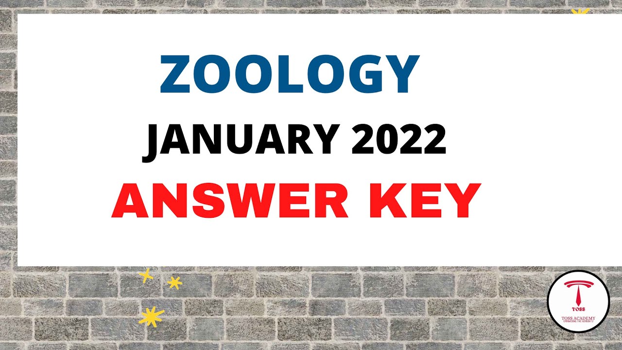 SET ZOOLOGY ANSWER KEY 2022( Tentative key)