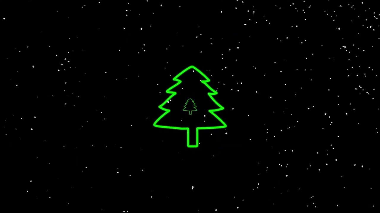 Neon Light Christmas Tree Tunnel with Snow Effect