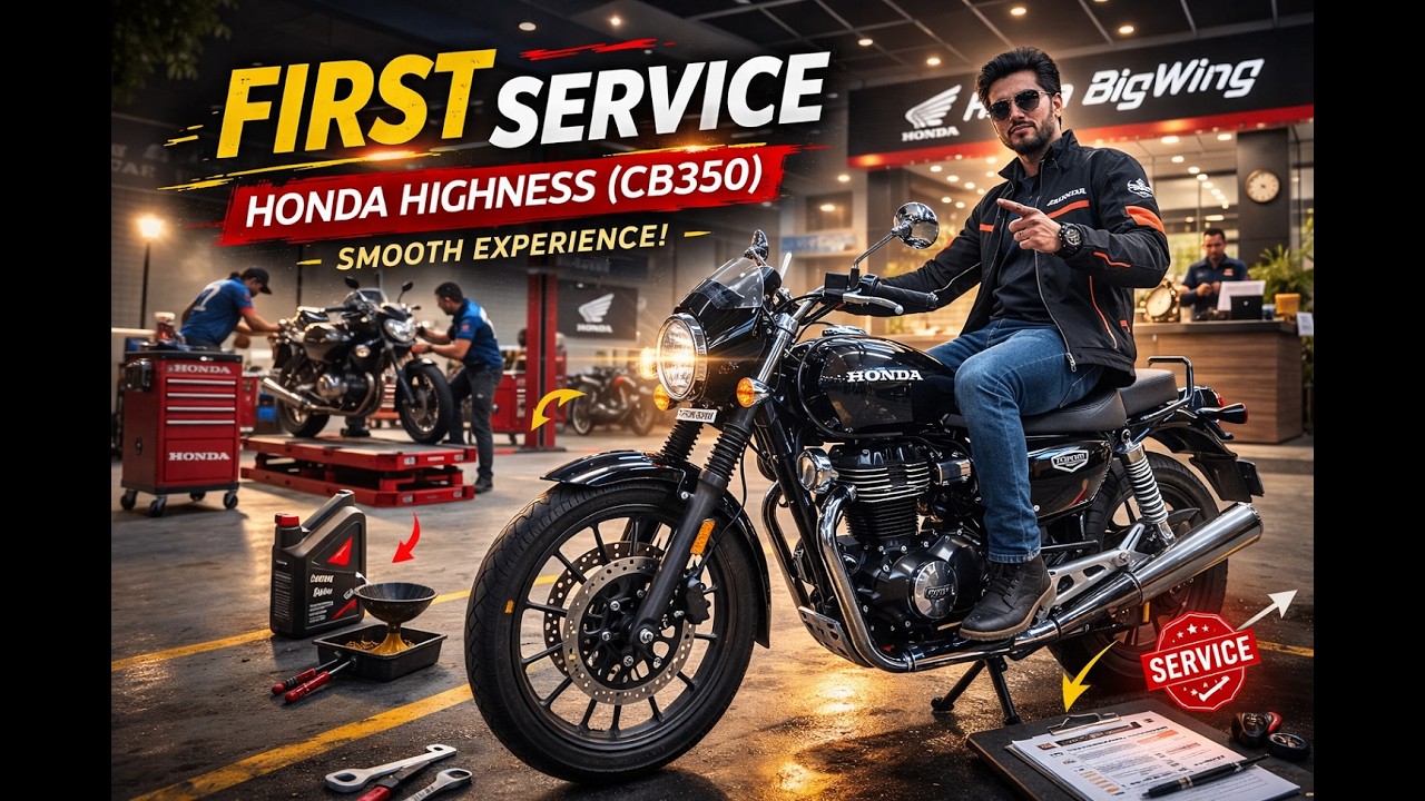 First Service of My Honda Highness CB350 | Service Cost & Experience | Vishalmotobikes