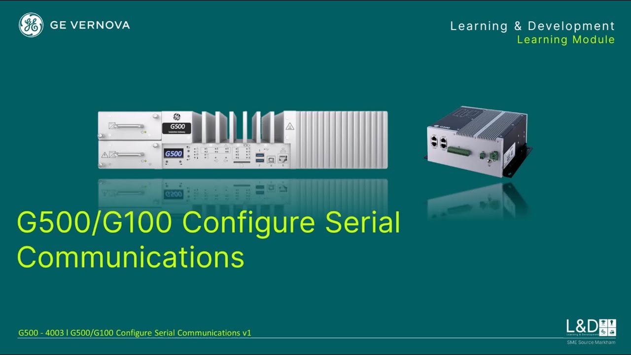 G500-4003 l G500/G100 Configure Serial Communications v1
