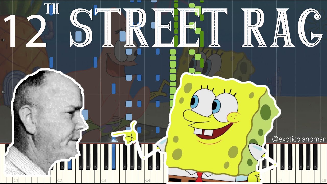 Euday L. Bowman - The Original 12th Street Rag | Spongebob Squarepants OST (Ragtime Piano Synthesia)