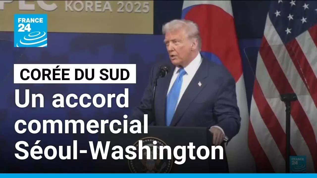 Trump, en visite en Cor&eacute;e du Sud, scelle son accord commercial avec S&eacute;oul &bull; FRANCE 24