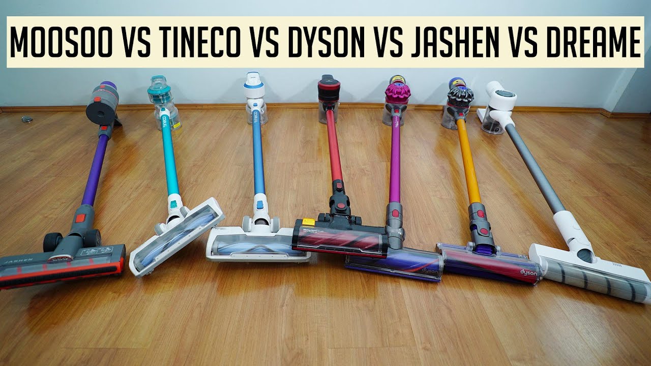 Битва беспроводных пылесосов Moosoo против Tineco против Dyson против Jashen против Dreame Cordle...