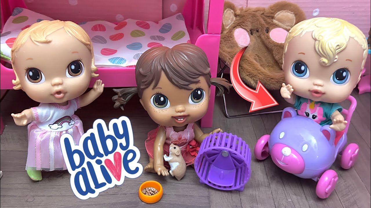 NEW Baby alive crib life dolls Afternoon routine 🐹 taking care of class pet 