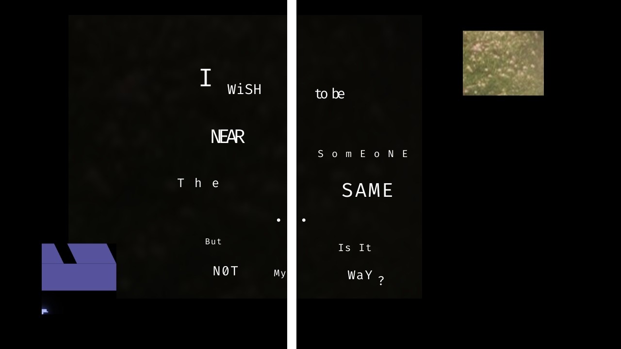 I Wish to be NEAR Someone the SAME ... But Is It Not My Way? V1