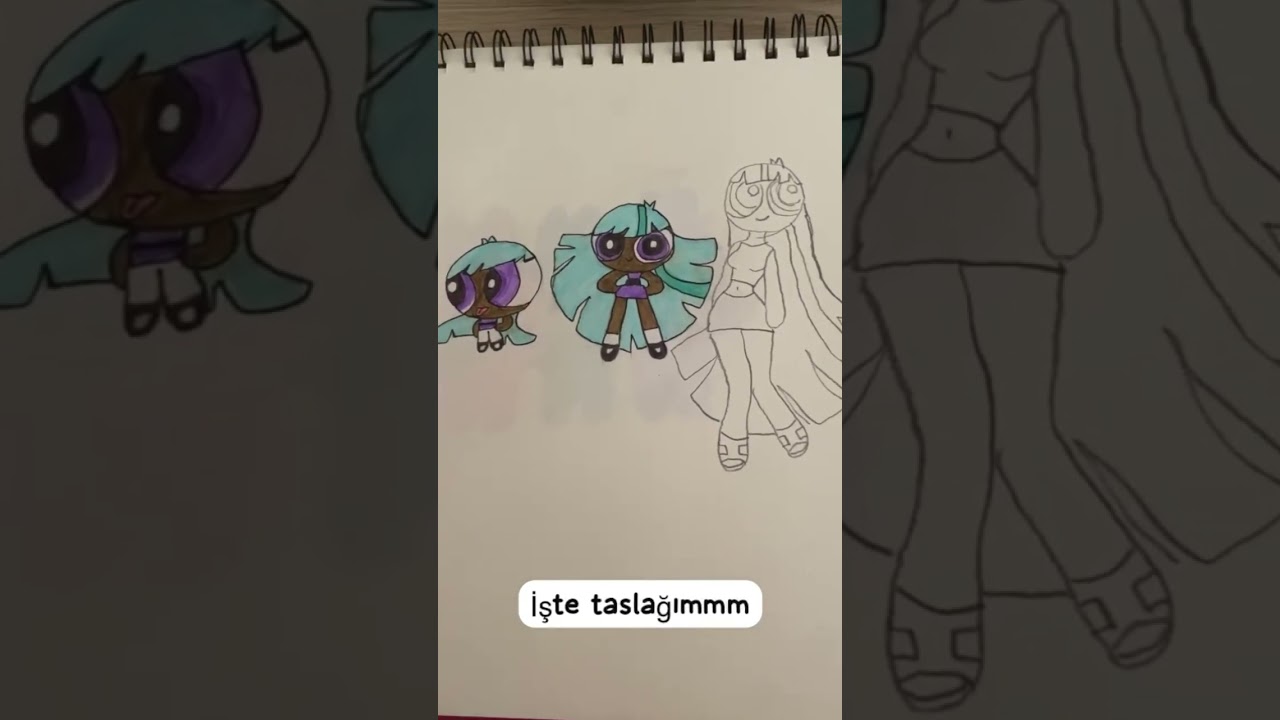 Powerpuff Girls Bliss Evrimi Çizimi 