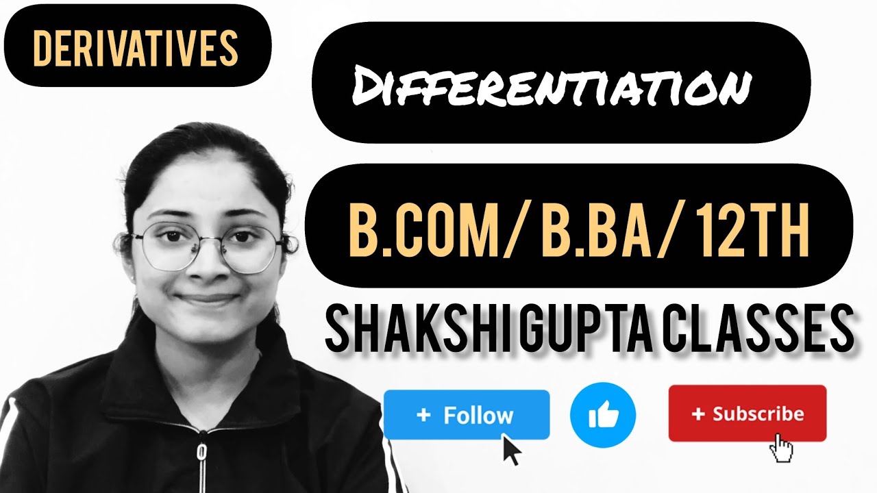 Differentiation| Derivatives| 12th/B.com/B.BA | Business mathematics| Shakshi Gupta Classes| Basics 