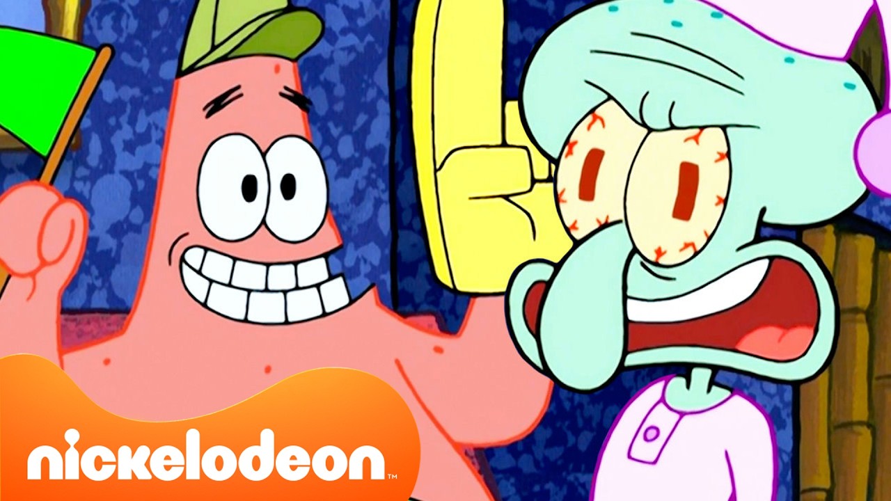 Губка Боб | Патрик бесит Сквидварда целый час! ⭐️ (Часть 2) | Nickelodeon Cyrillic