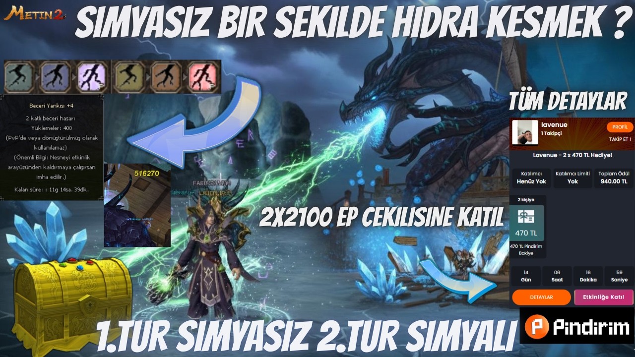 İYİLEŞTİRMECİ ŞAMANLA HİDRA 🔥SİMYALI SİMYASIZ KESİM ✅ TÜM DETAYLARIYLA METİN2 TR #metin2tr #metin2