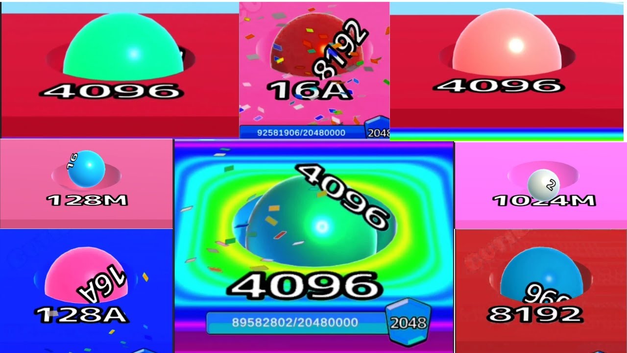 Ball Run Infinity vs Ball Run 2048 🌈 | Colorful Ball Madness 🎮🔥 #ballgameshub #cutiepie22yt