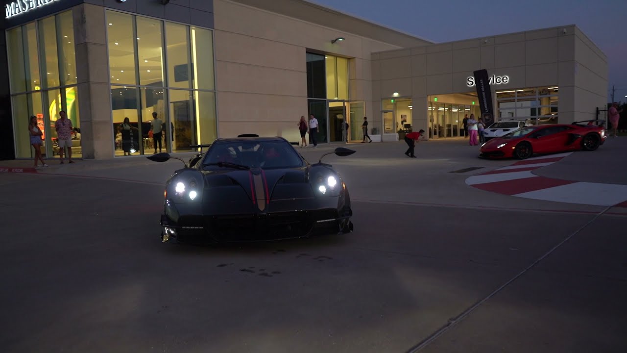 PAGANI HUAYRA ROADSTER BC - Tim Gillean Start Up & Drive Off !!