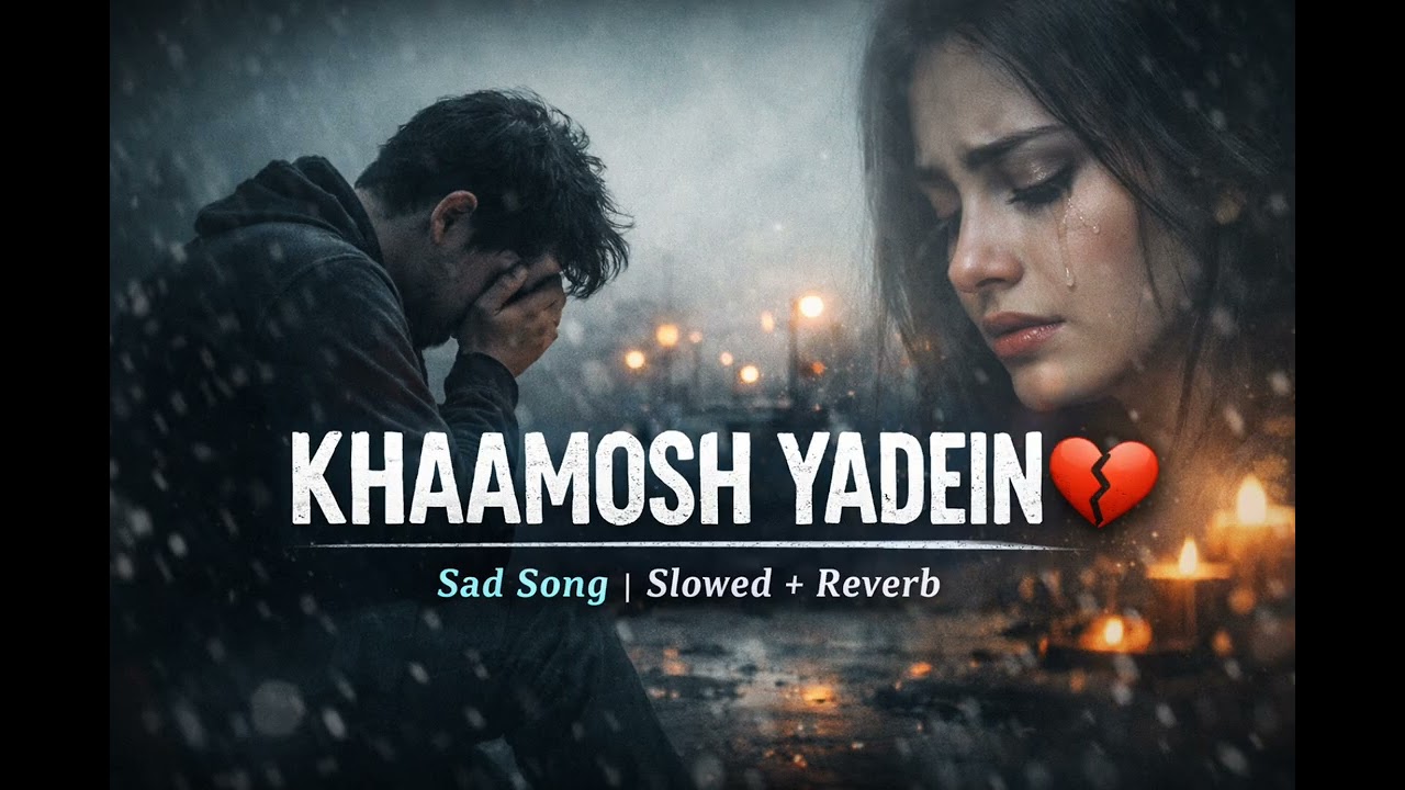 Khamosh yaadein #slowed reverb #sad song 😭❤️‍🩹#1million 