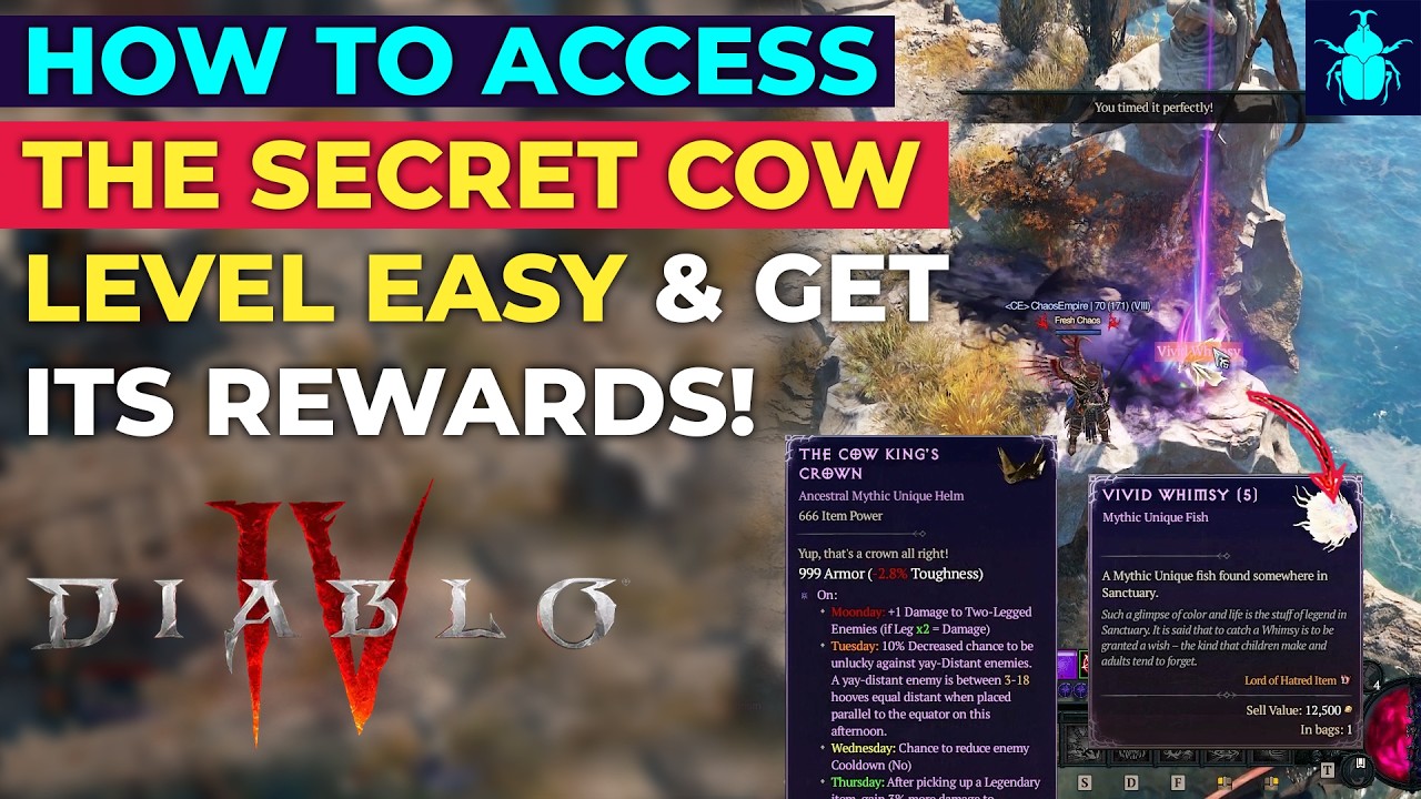 Diablo 4: Как легко получить доступ к секретному уровню с коровой и получить за него награды!