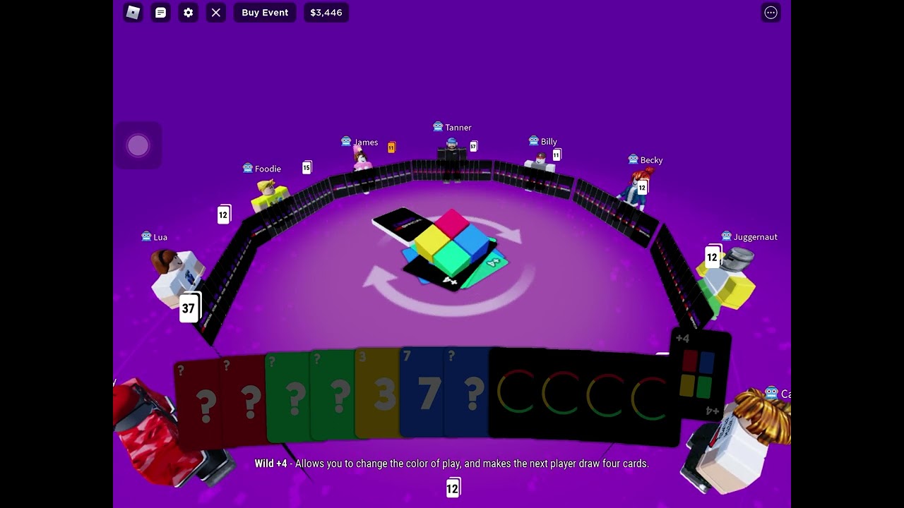 Roblox Uno - Draw 200 cards