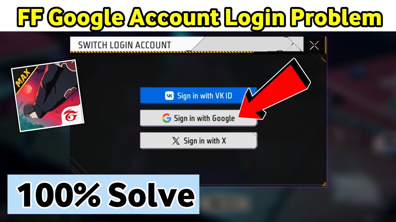 free fire google account login problem | free fire login problem | free fire google login problem