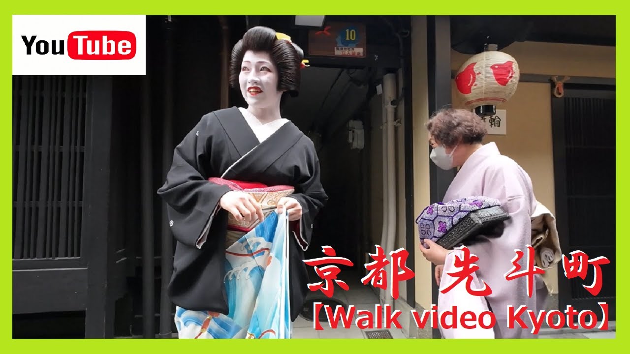 【京都Walk/祇園/舞妓】外国人観光客も行き交う路地の人間模様にほっこり…😊先斗町🦆🍁折り目正しい新人芸妓さんのお披露目&ご挨拶回り🎵😺(秀千代さん襟替え) 1 pm 2024 KYOTO No75