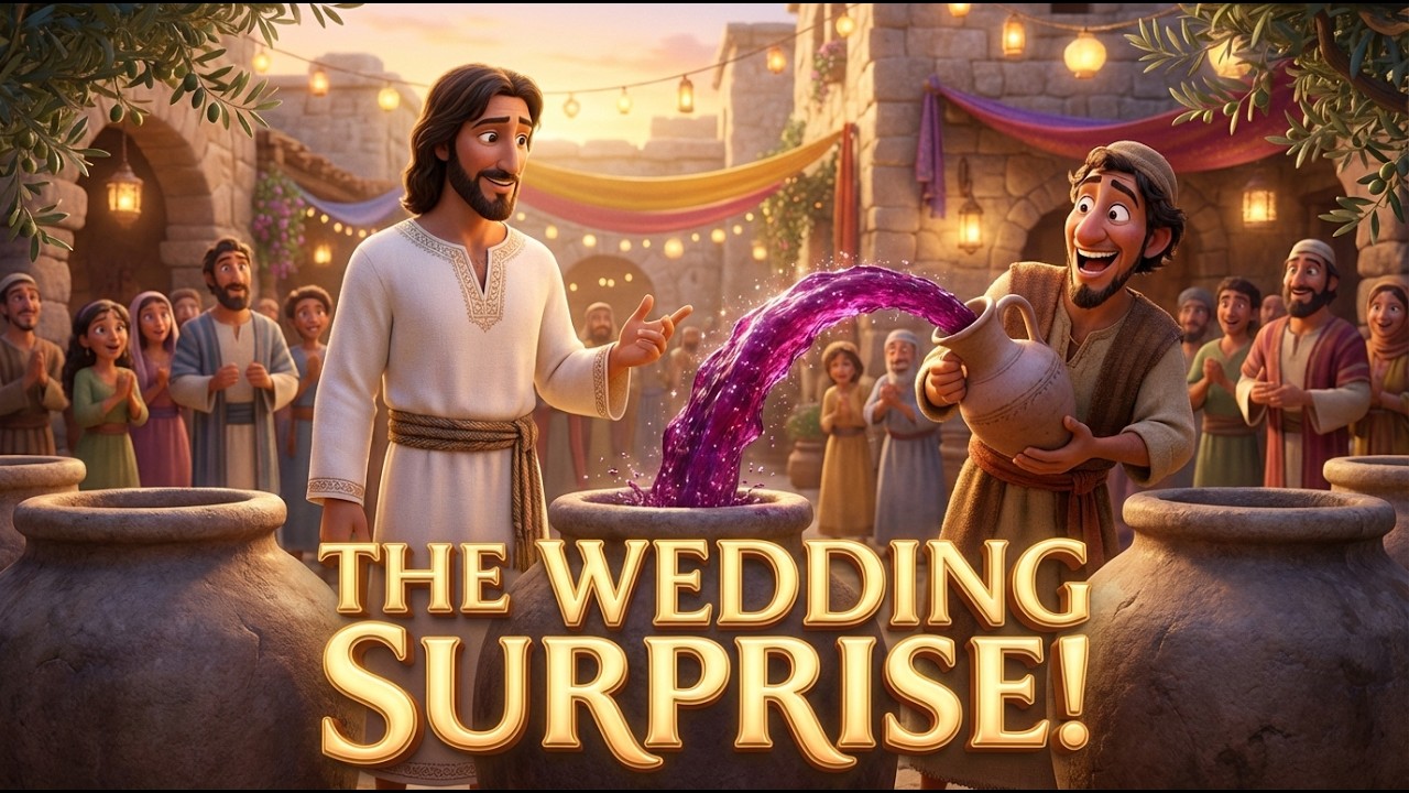 The Wedding Surprise! 🍷 Jesus Turns Water into Wine | Bible Stories