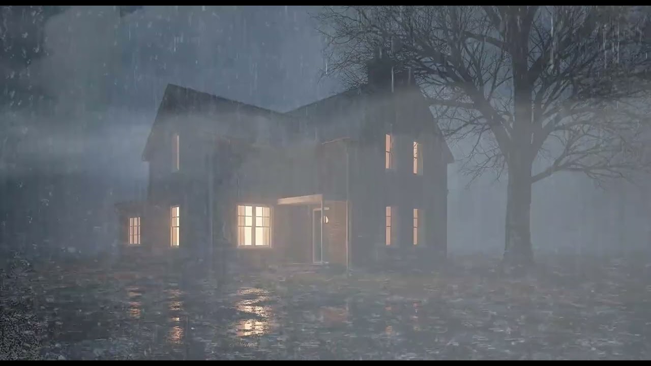 ⚡🌧 BLACK SCREEN Heavy Downpour & Explosive Thunder – Sleeping Rain White Noise