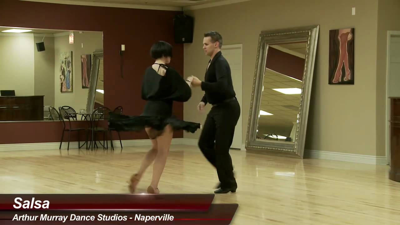 Salsa - James Dutton & Kelly Lakomy dance salsa at Arthur Murray Naperville Dance Studio