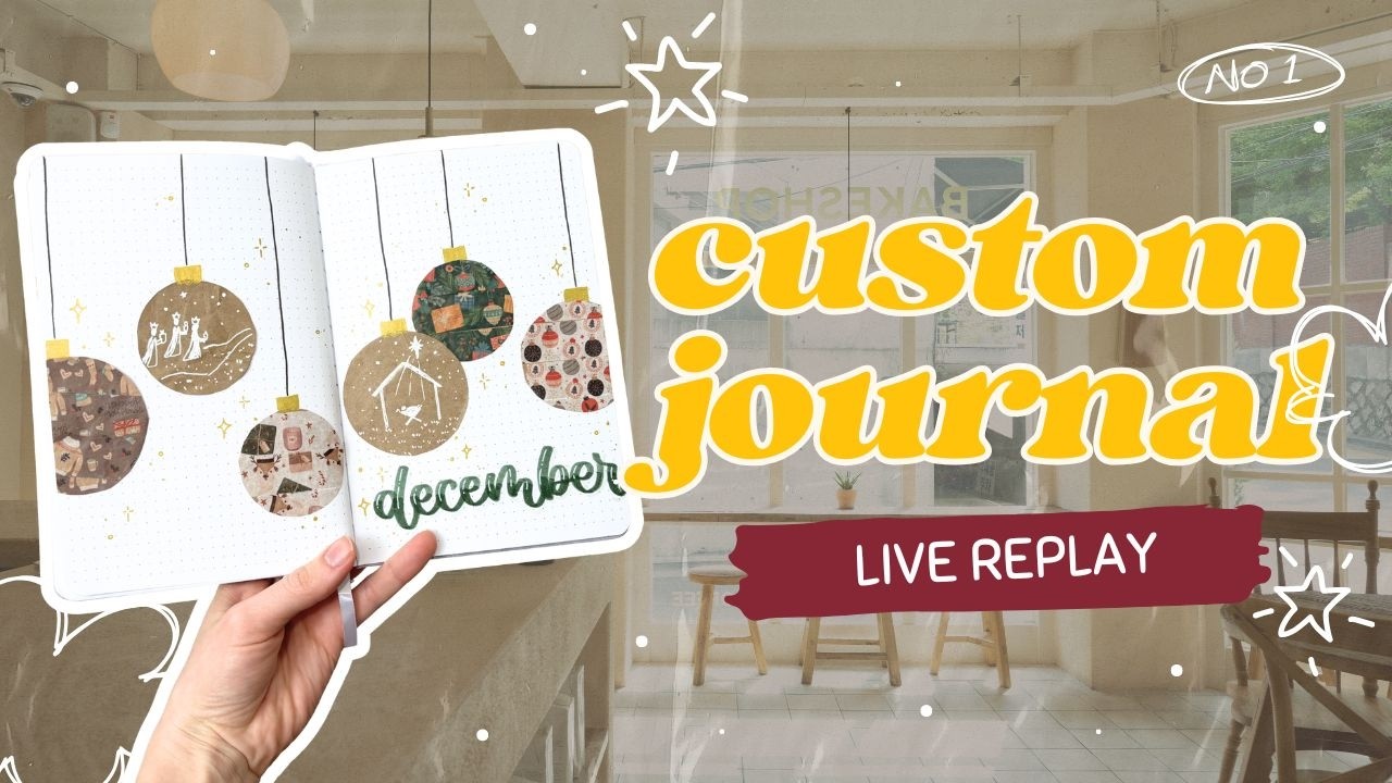 Live Custom Bullet Journal REPLAY February 18, 2026 | Dec Christmas Theme in Kristine's Journal