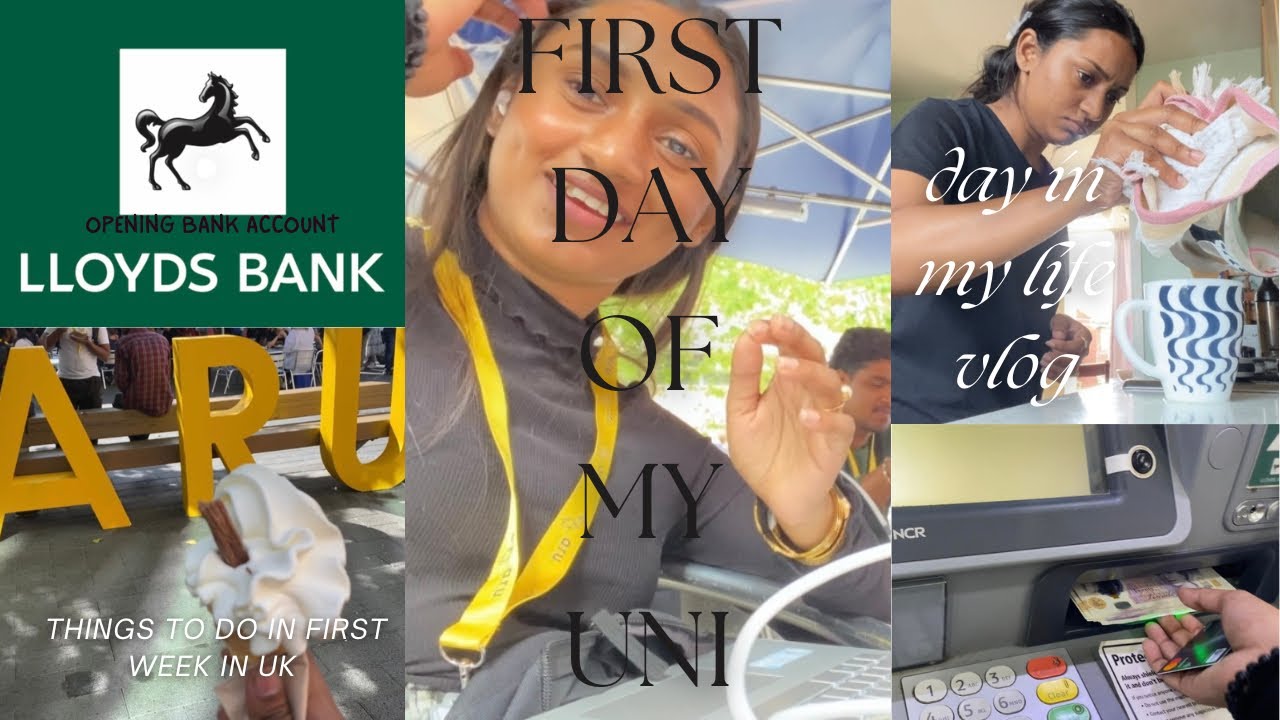 MY FIRST DAY OF UNI🥴 | WELCOME WEEK IN ARU COLLEGE ✨| OPENING BANK ACCOUNT 💸 #dailyvlogs