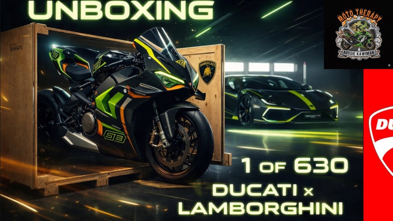 Ducati Panigale V4 Lamborghini Unboxing. Rare Bike.